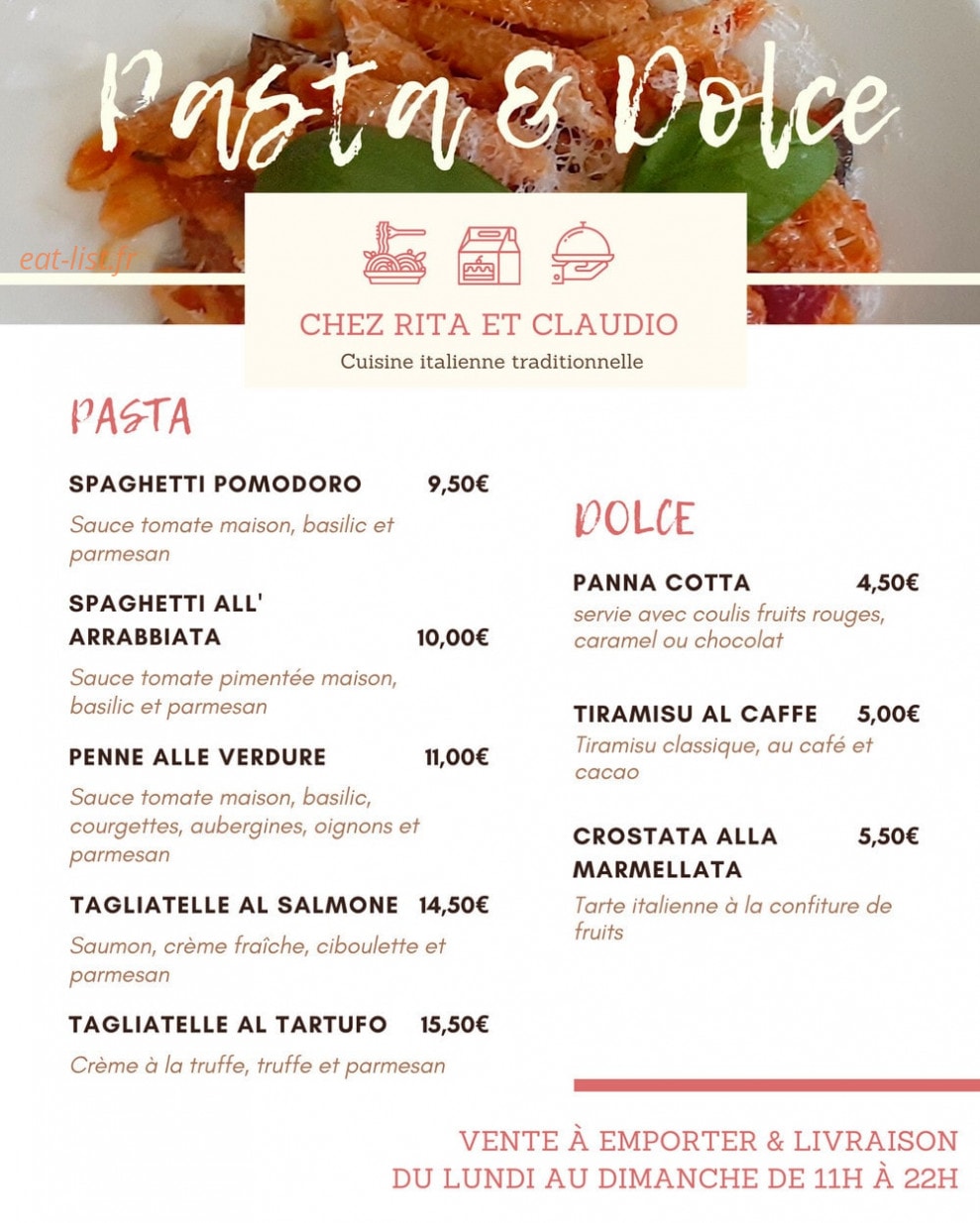 Chez Rita et Claudio — carte page 3