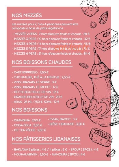 Chez Zena — carte page 4