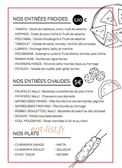Chez Zena — carte page 2
