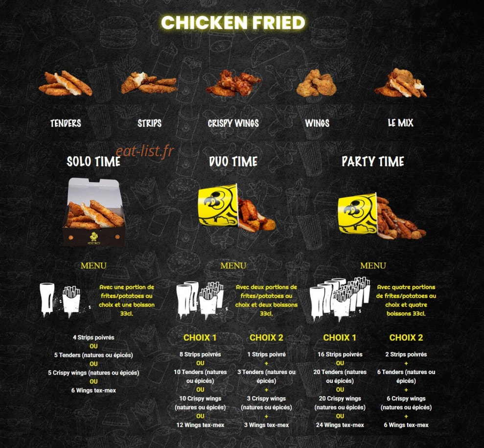 Chicken Time — carte page 1