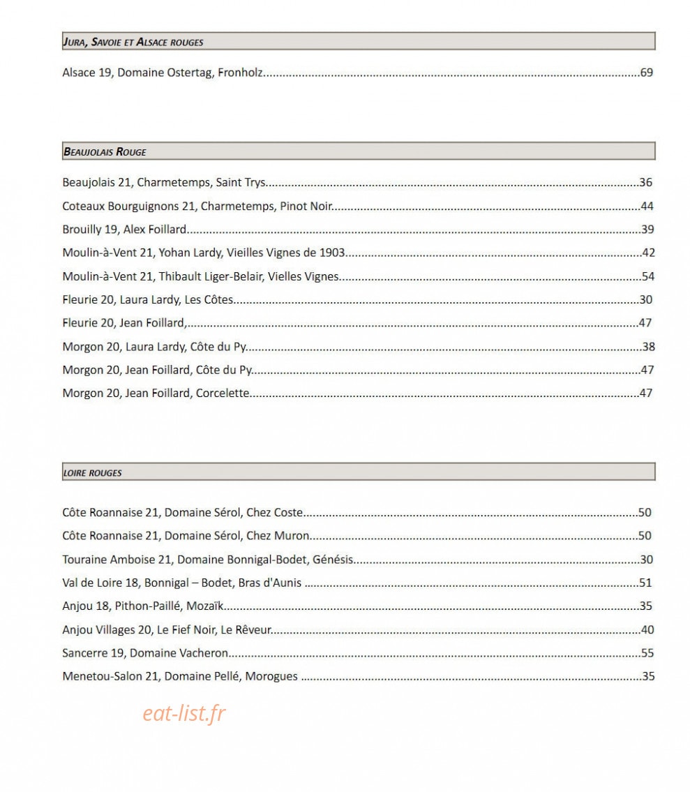 Comestibles — carte page 11