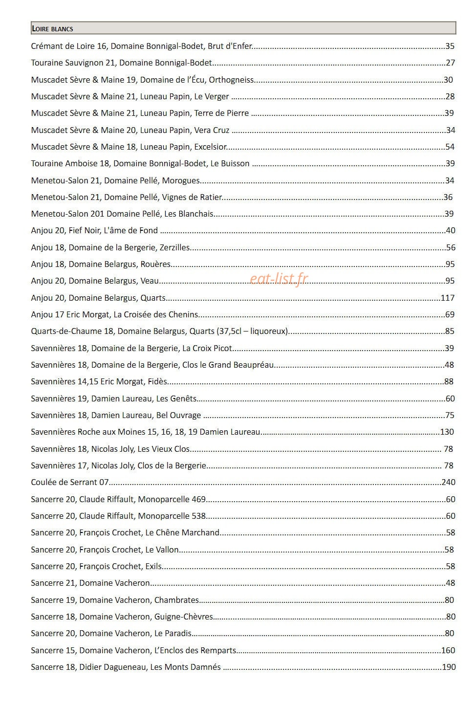 Comestibles — carte page 6