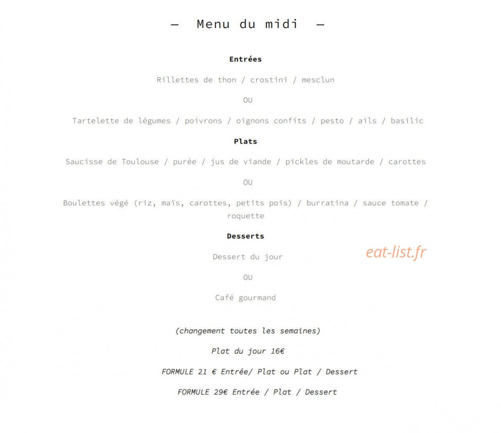 Creme — carte page 1