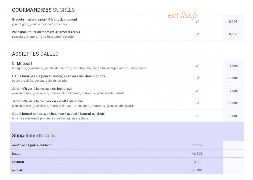 Dessertissime — carte page 2