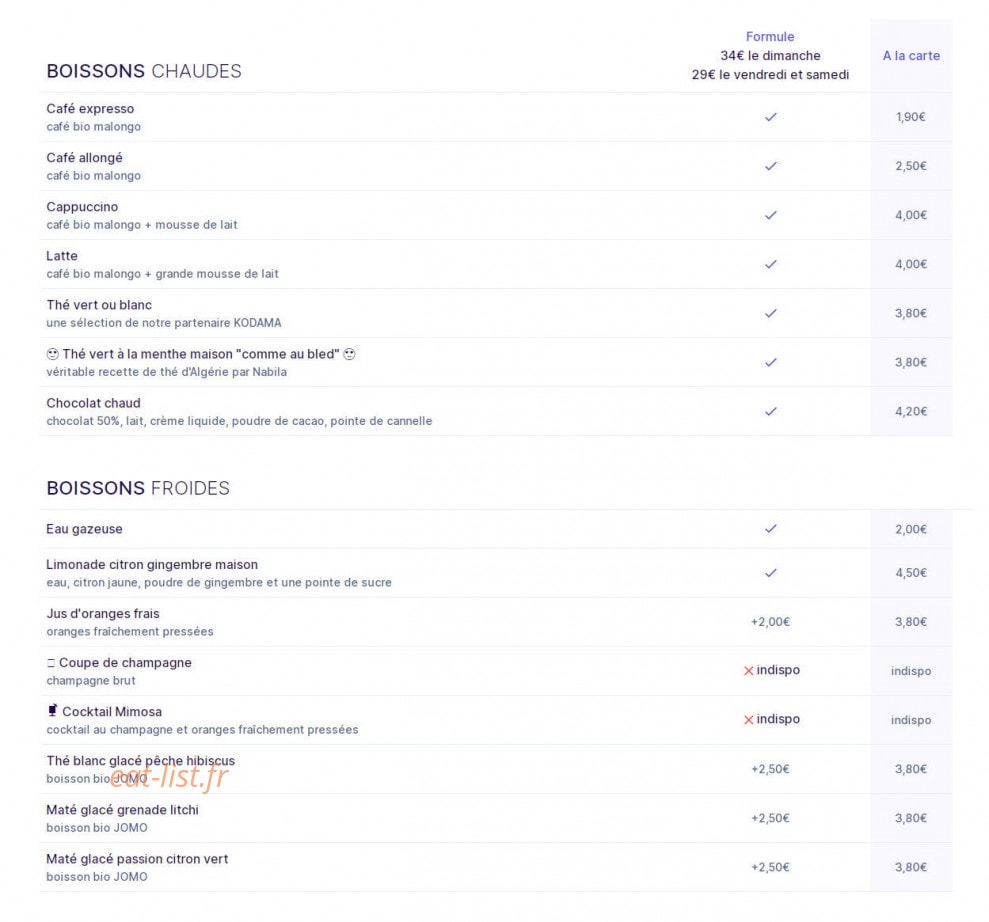 Dessertissime — carte page 1