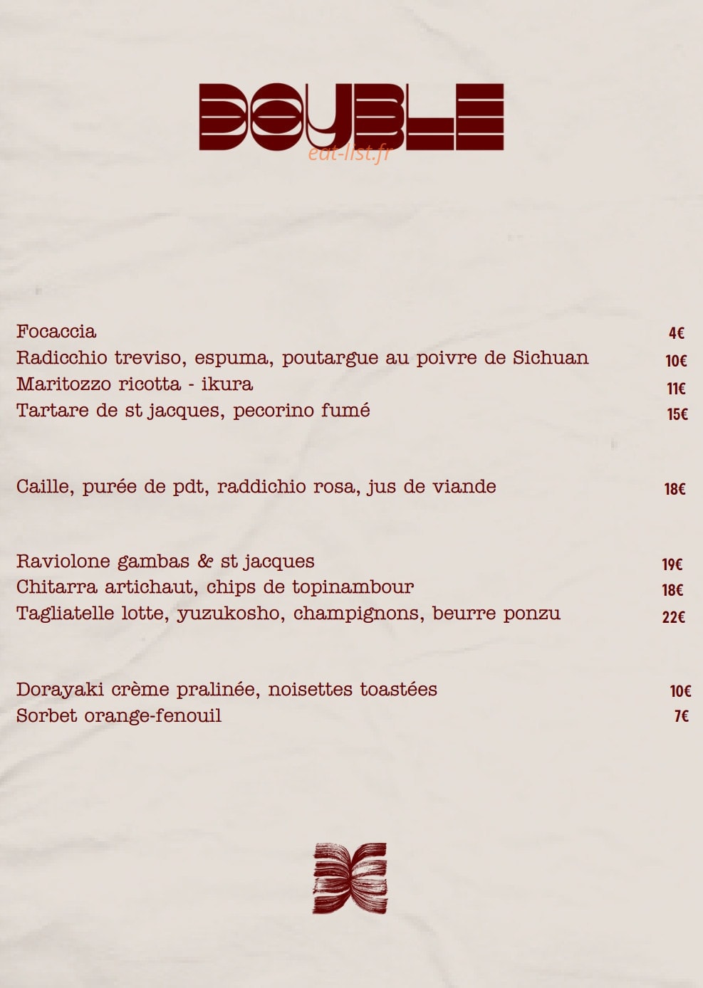 Double — carte page 1