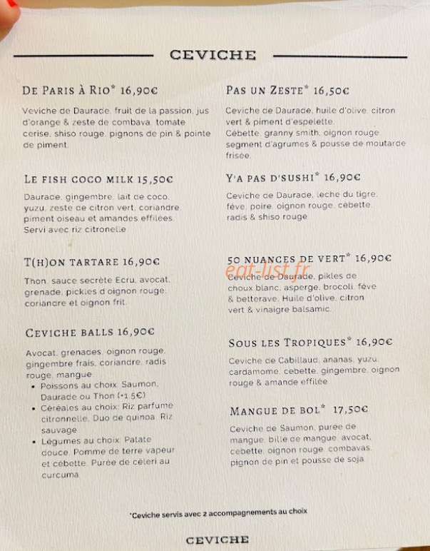 Ecru Kitchen — carte page 3