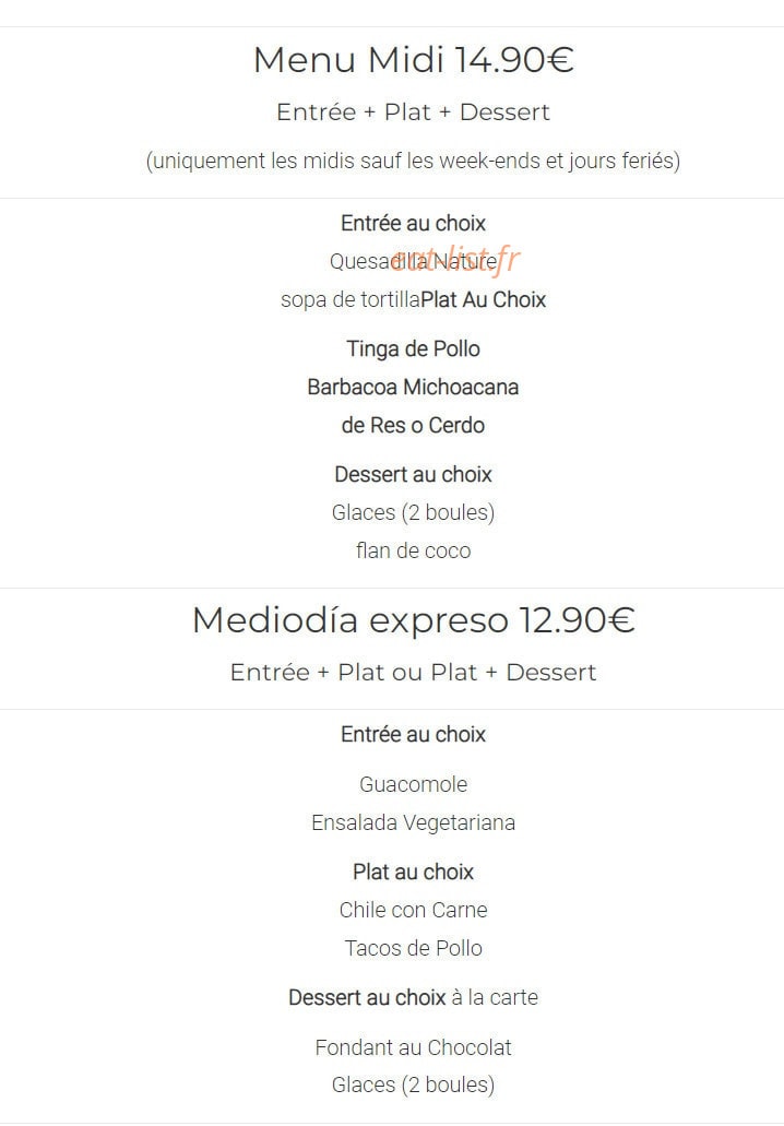 El Tequila — carte page 4