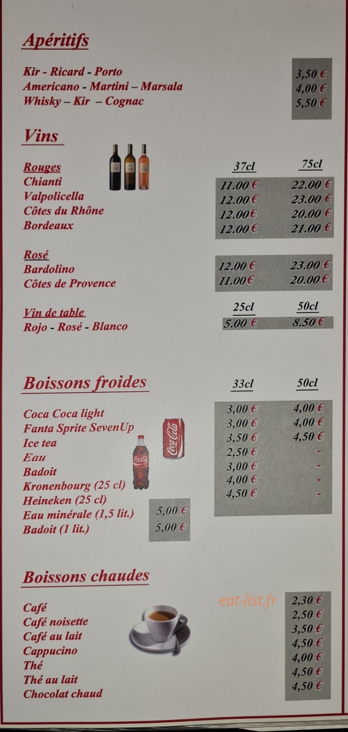 Four Saisons — carte page 3