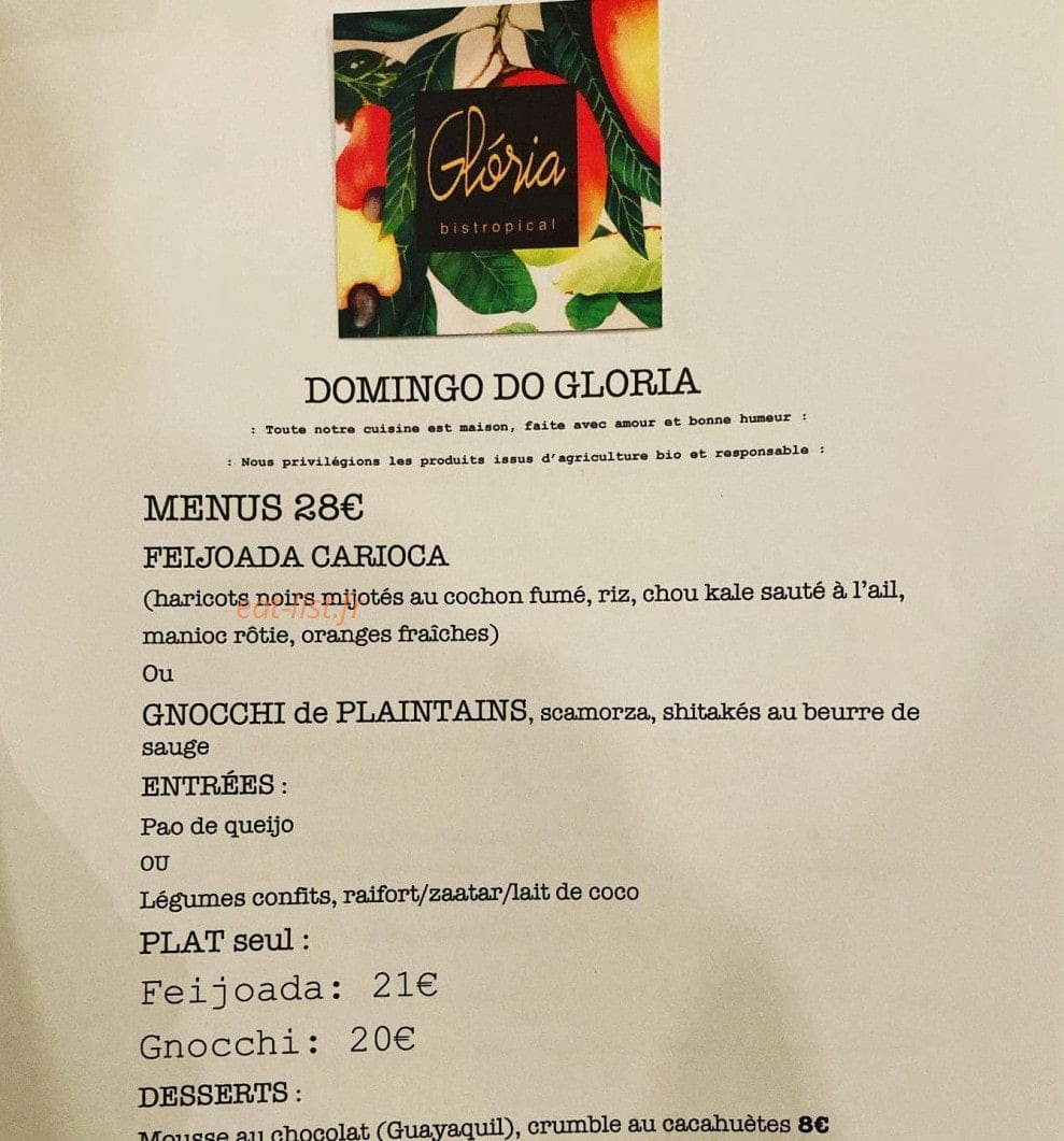 Gloria — carte page 3