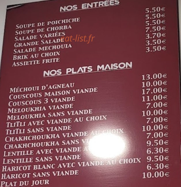Grillades Au Feu de Bois — carte page 1