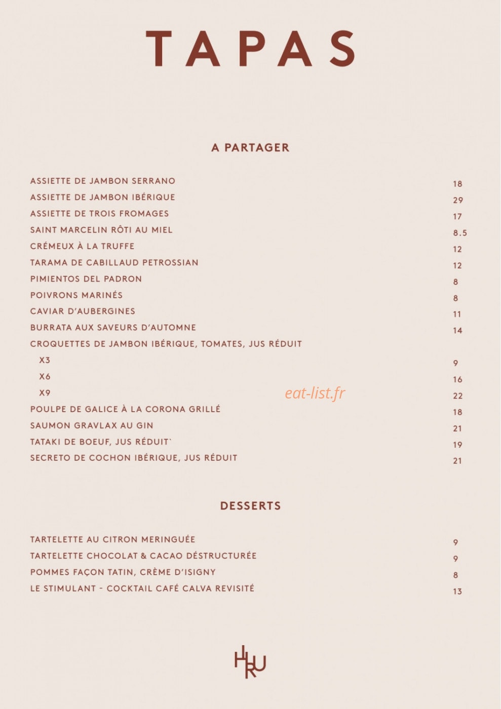 Hiru Paris Montmartre — carte page 5