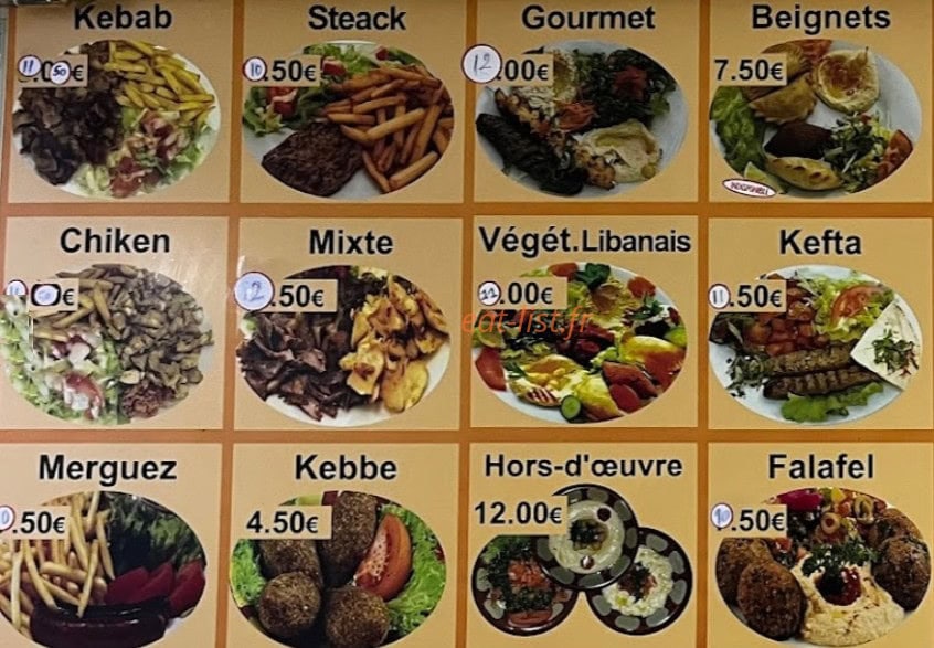 Kebab Mina — carte page 1