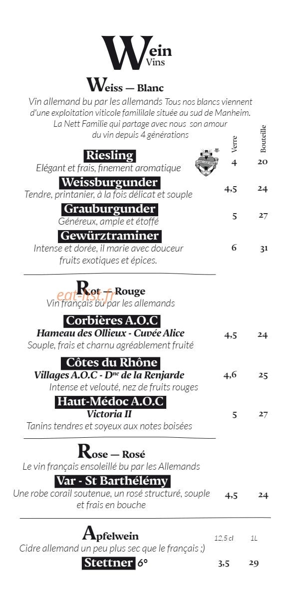 Kiez Biergarten Parisien — carte page 5
