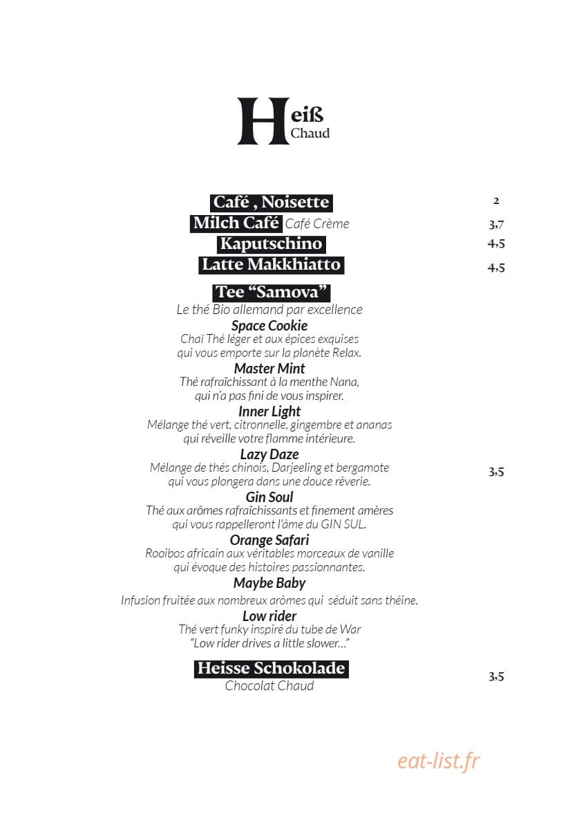 Kiez Biergarten Parisien — carte page 10