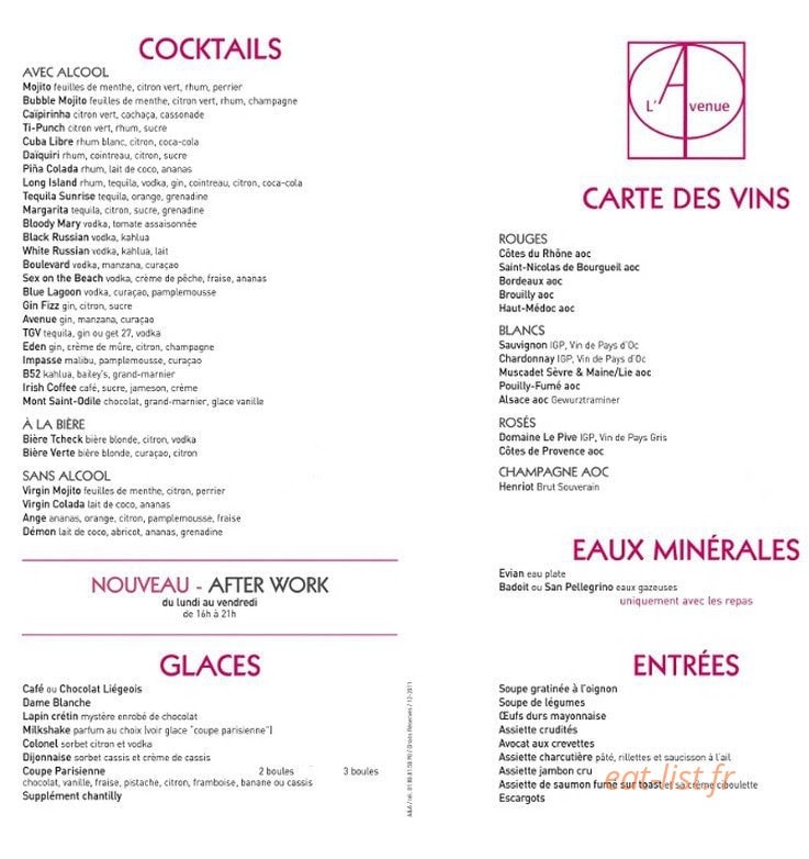 L'avenue — carte page 2