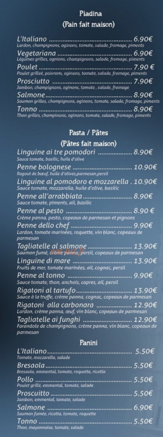L'italiano — carte page 1