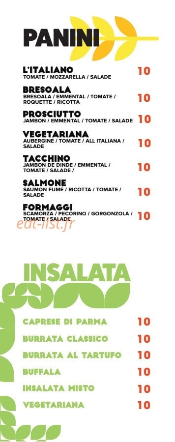 L'italiano — carte page 3