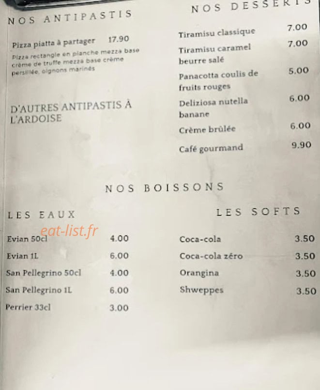 La Bella Donna — carte page 2