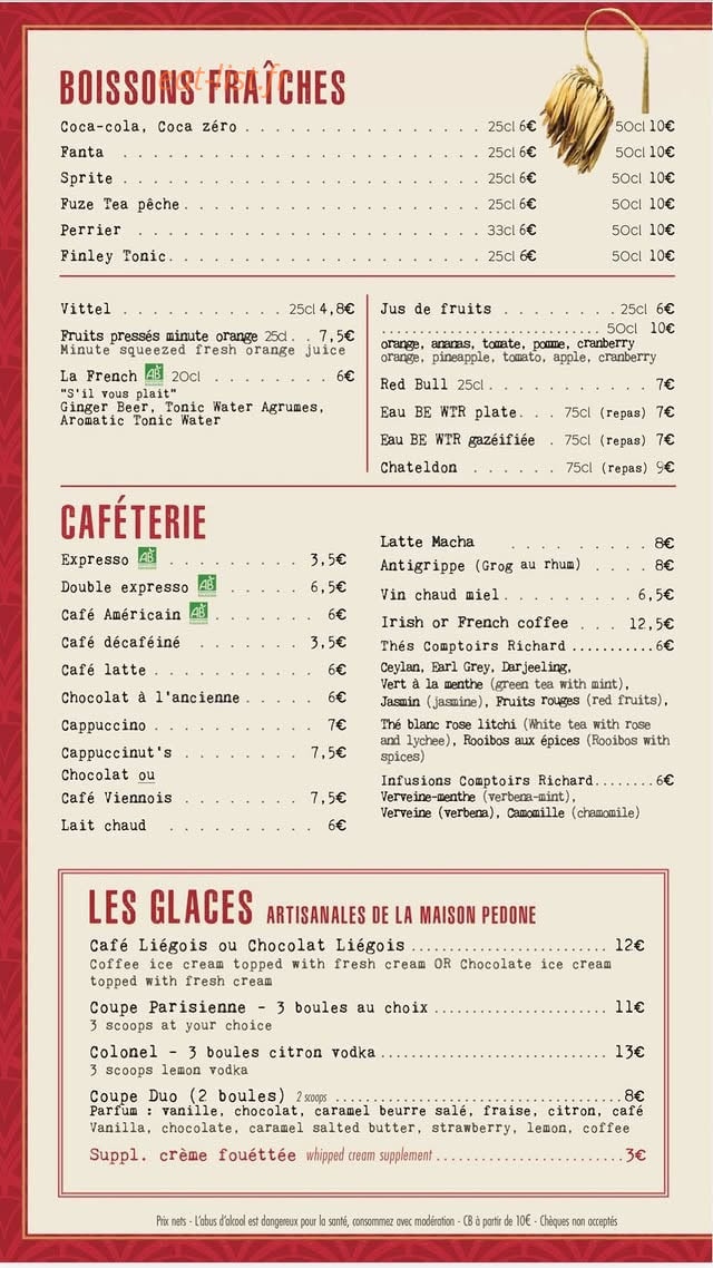 La Boheme — carte page 3