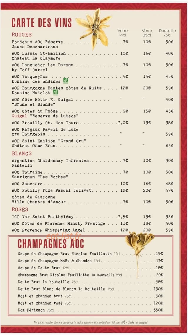 La Boheme — carte page 2