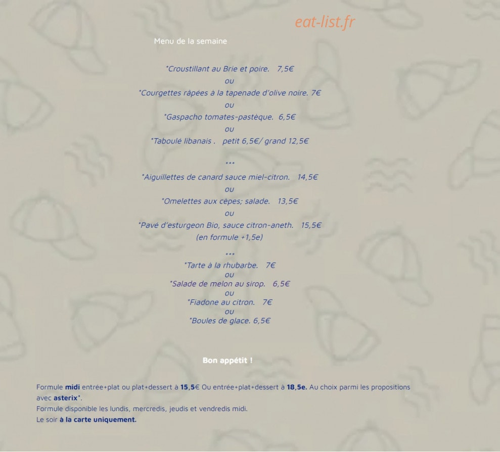 La Casquette — carte page 1