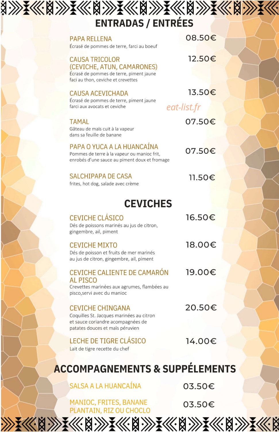 La Chingana — carte page 2