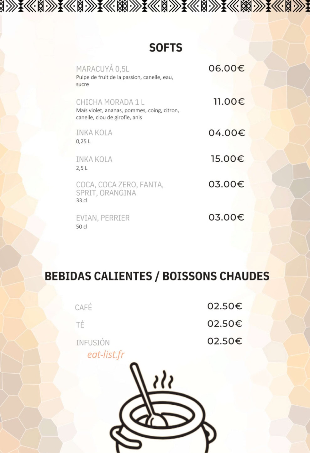 La Chingana — carte page 5
