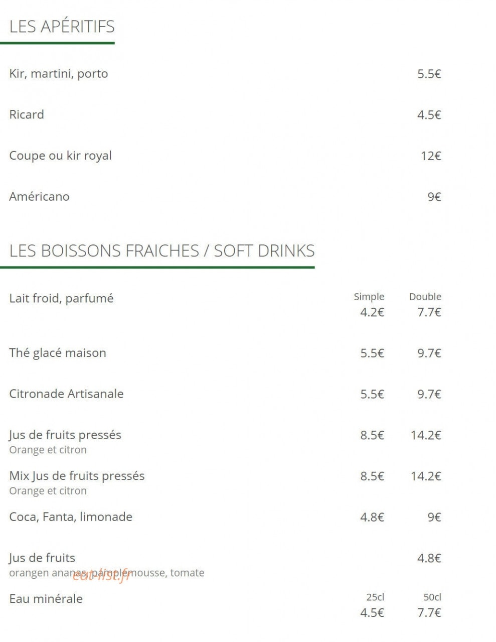 La Crémaillère 1900 — carte page 12