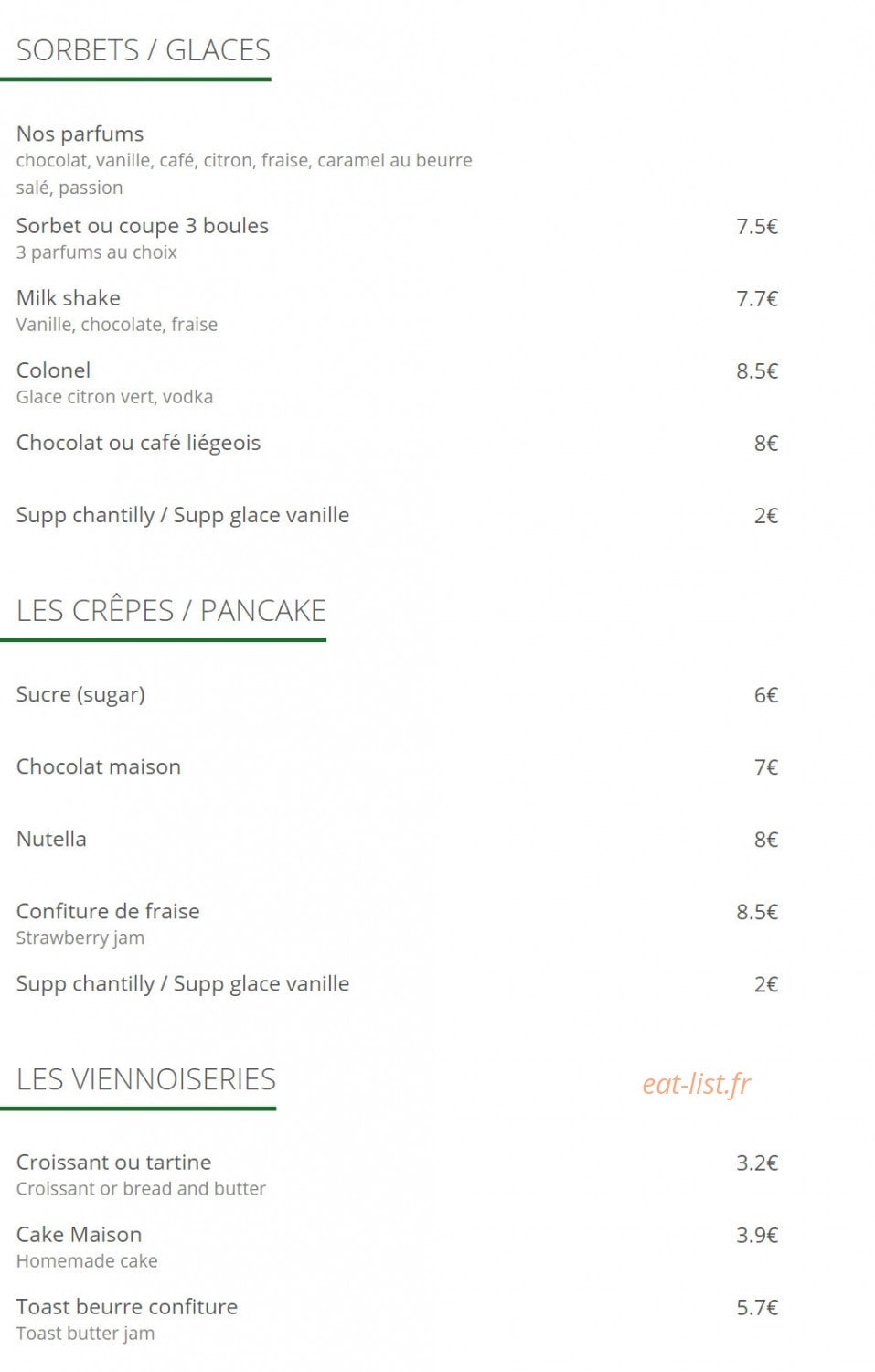 La Crémaillère 1900 — carte page 8