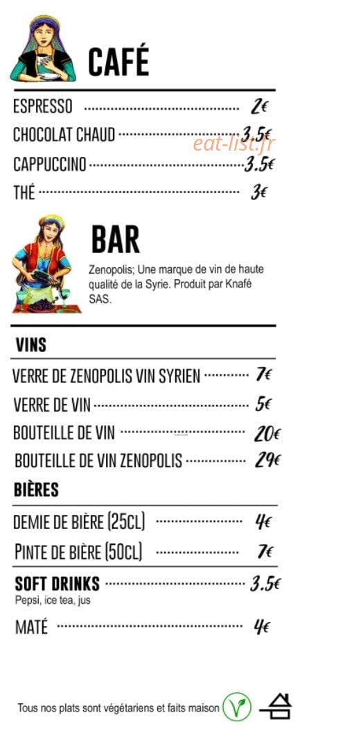 La Maison du Knafé — carte page 3