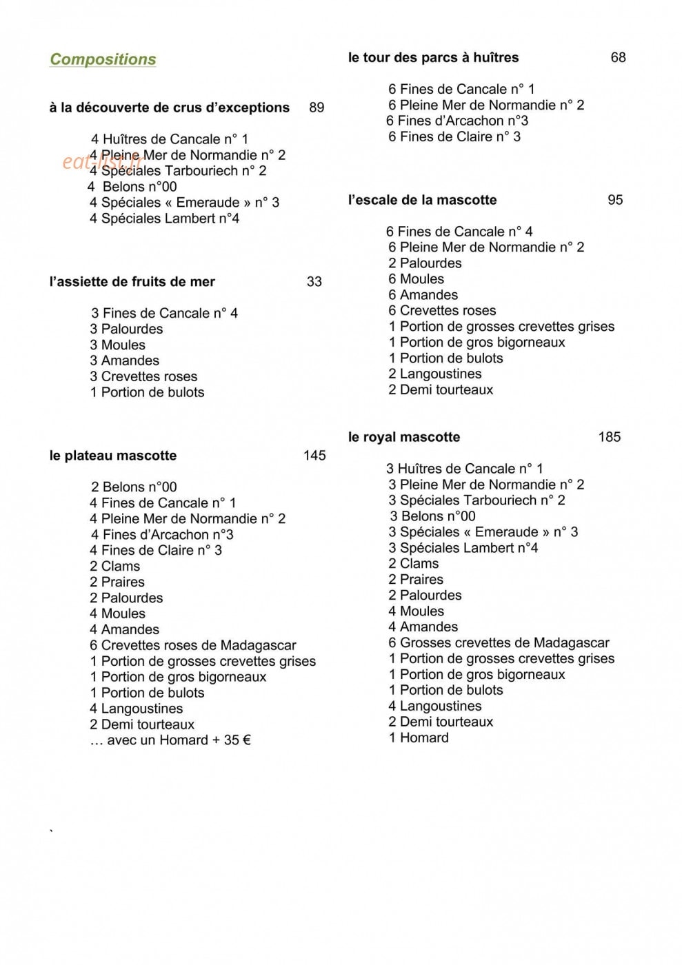 La Mascotte — carte page 3
