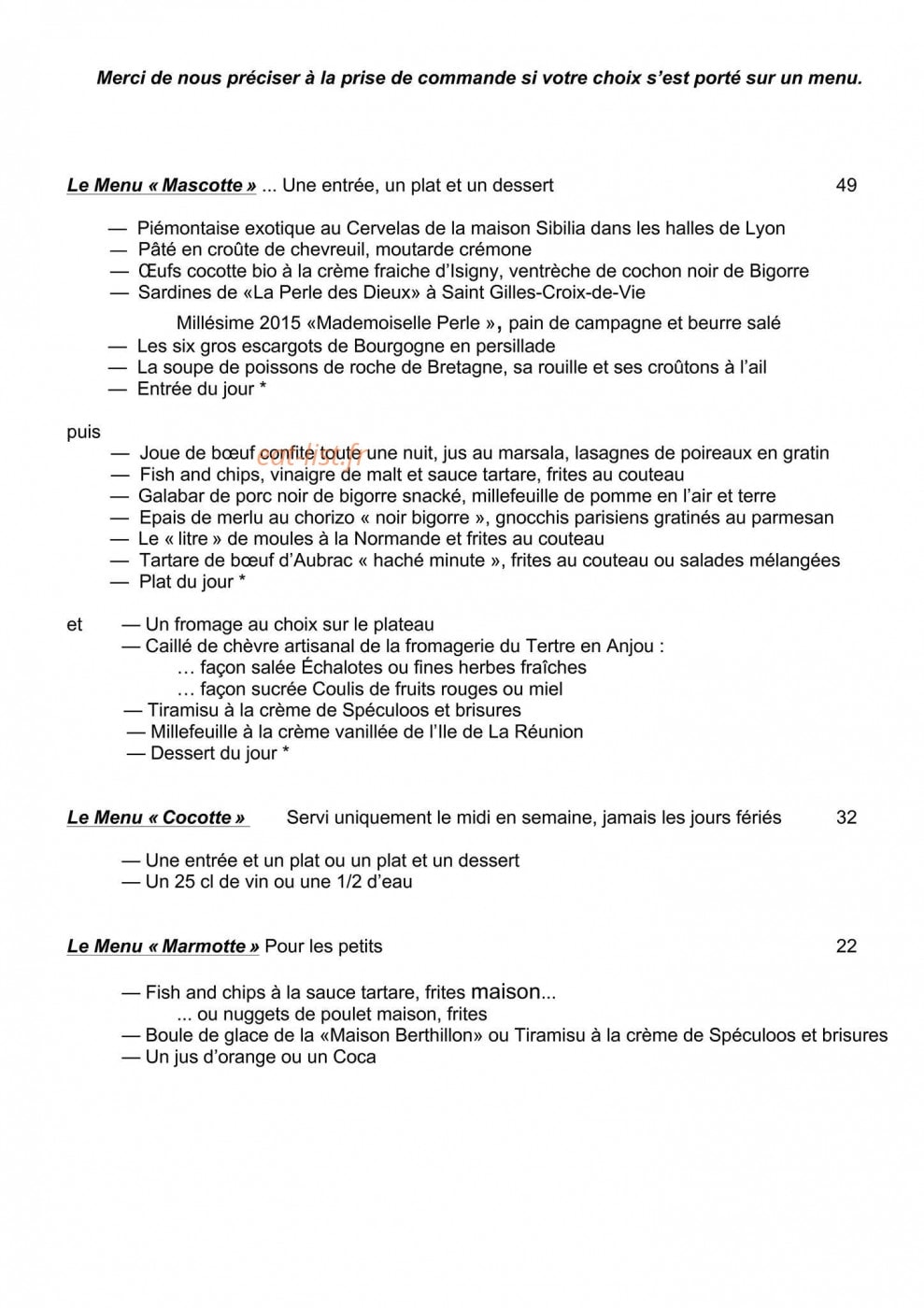 La Mascotte — carte page 7