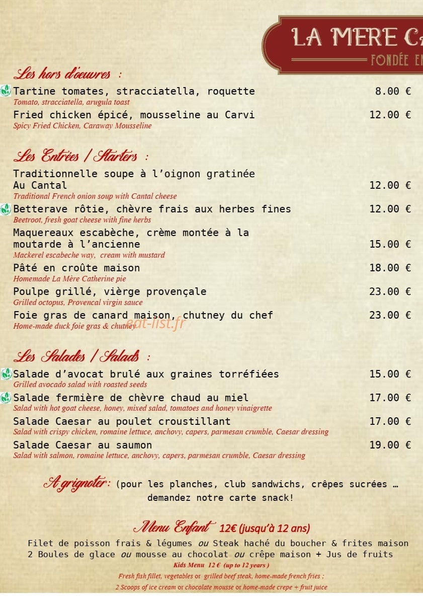 La Mère Catherine — carte page 5