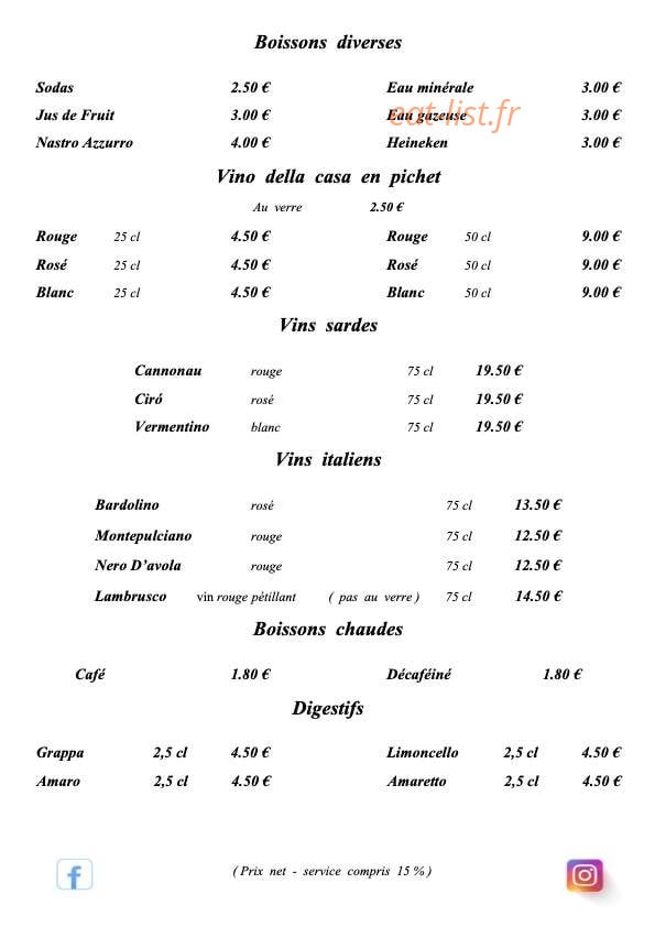 La Tipica — carte page 3