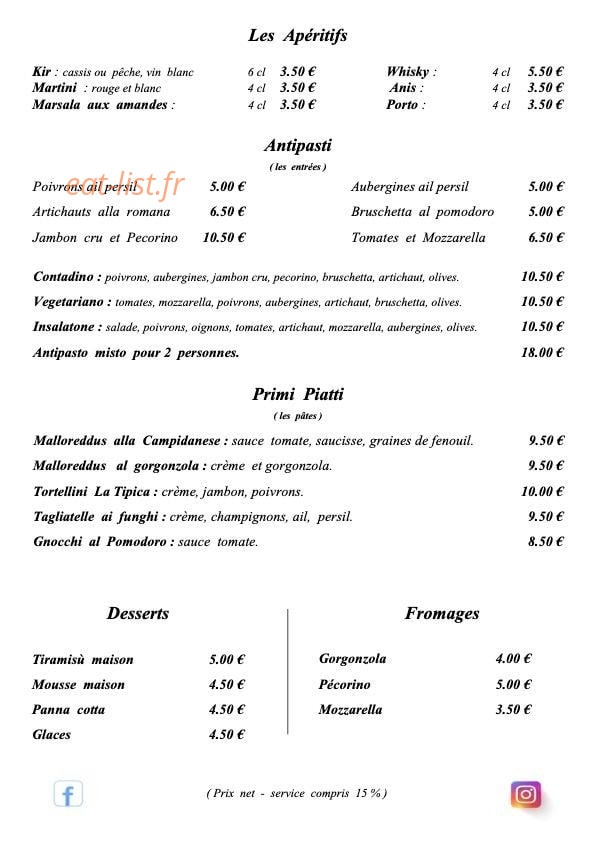 La Tipica — carte page 4