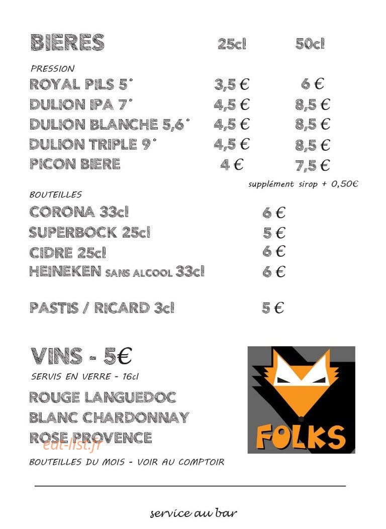 Le Bar Basque — carte page 2