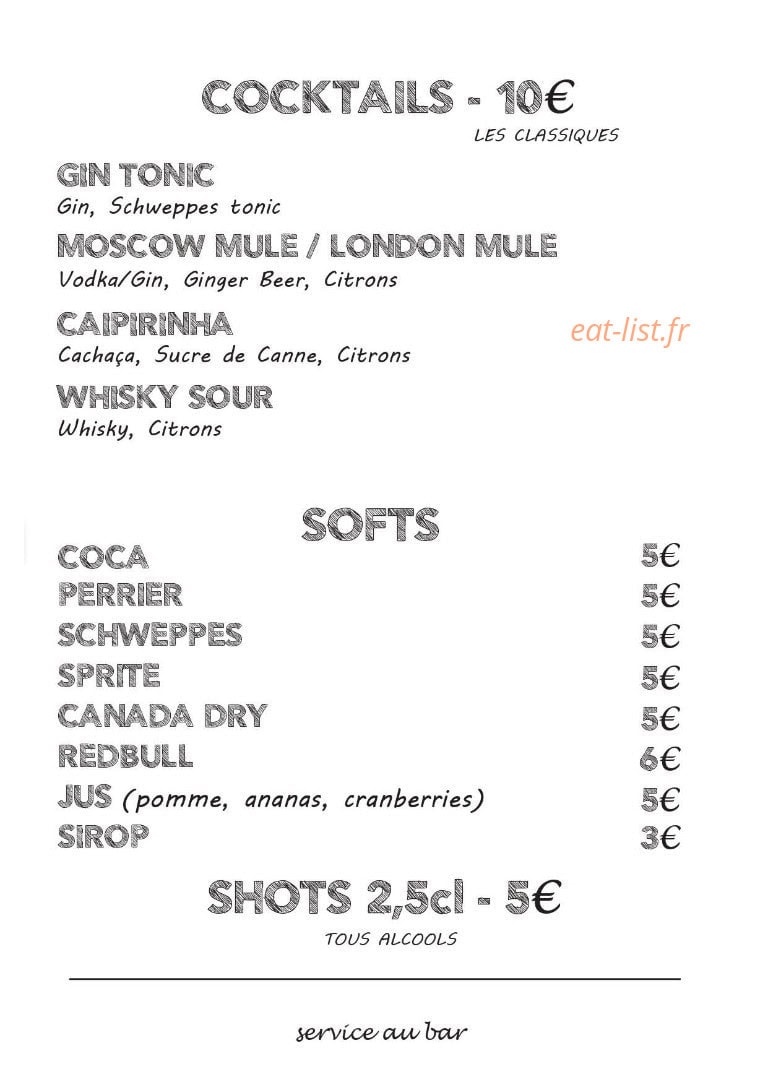 Le Bar Basque — carte page 3