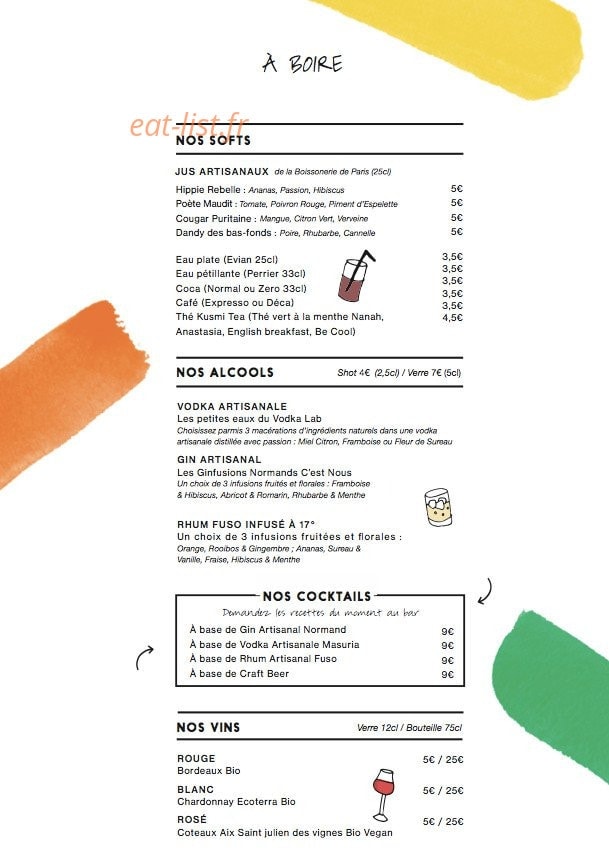 Le Bar Fondamental — carte page 4