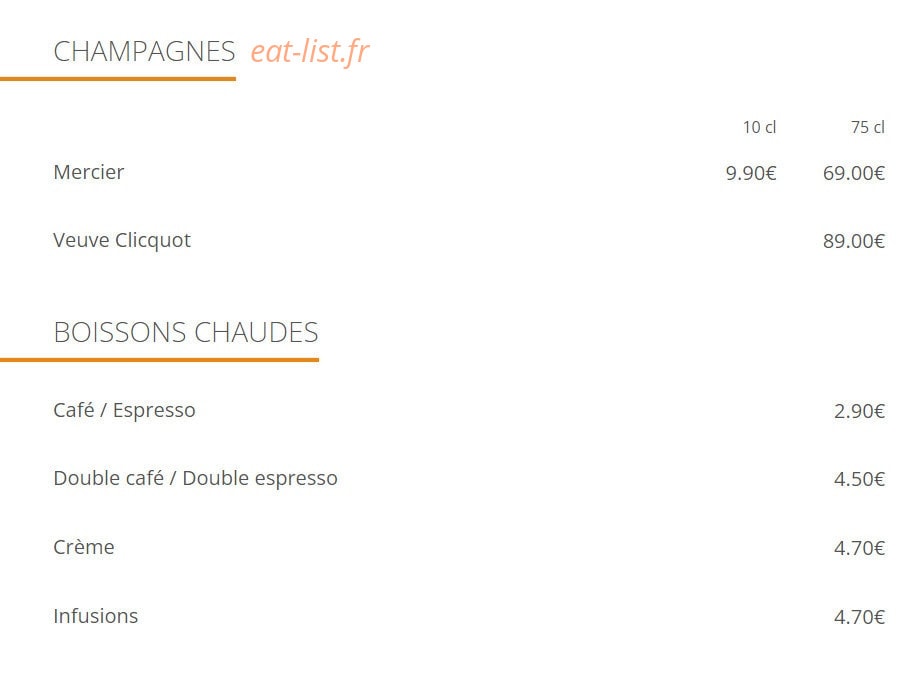 Le Basilic — carte page 12