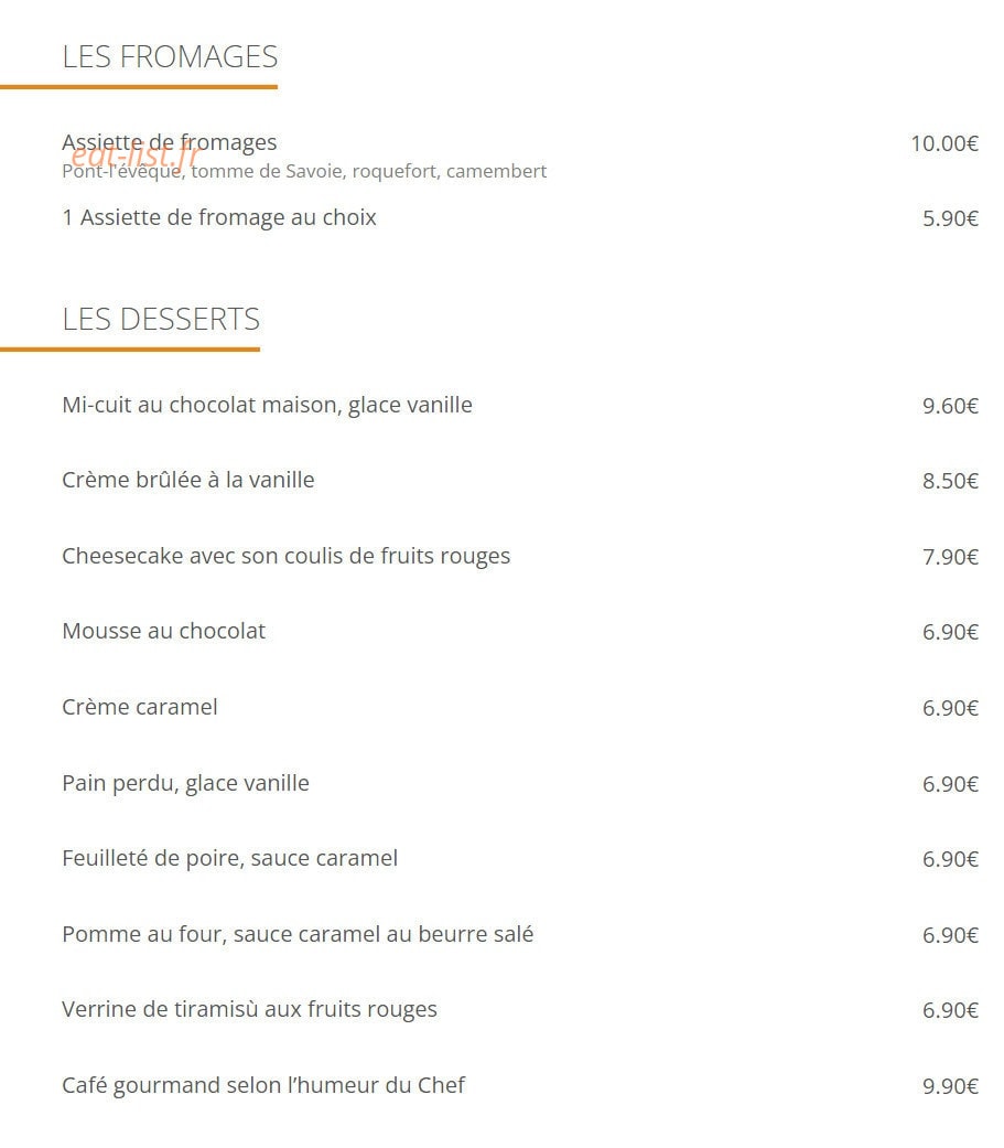 Le Basilic — carte page 6