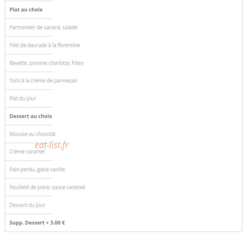 Le Basilic — carte page 2