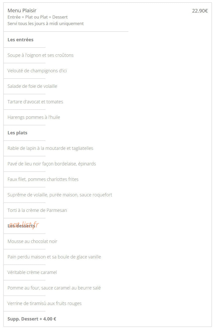 Le Basilic — carte page 3