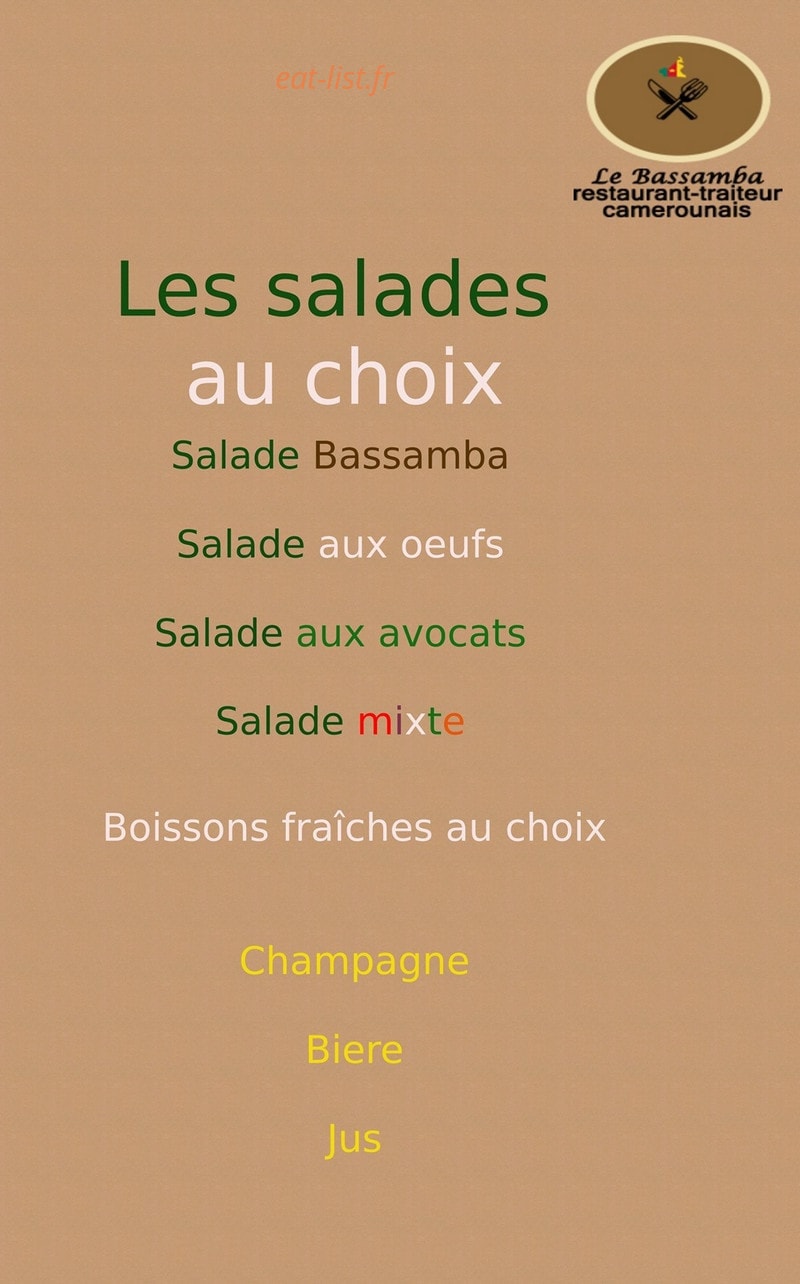 Le Bassamba — carte page 1