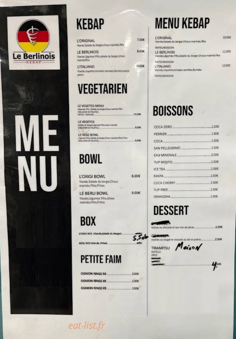 Le Berlinois — carte page 1