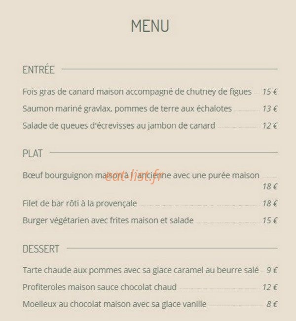 Le Cabanon De La Butte — carte page 1