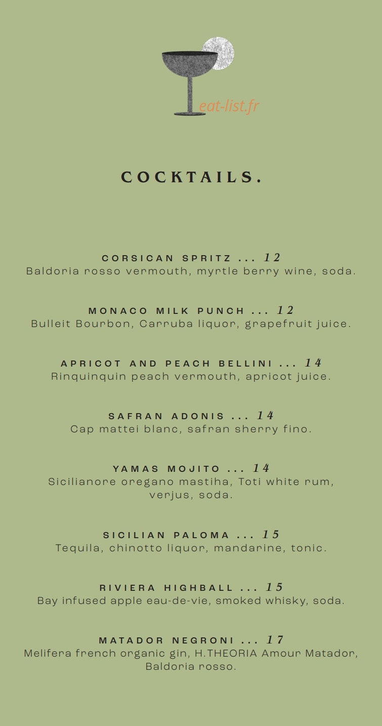 Le Café Aristide — carte page 2