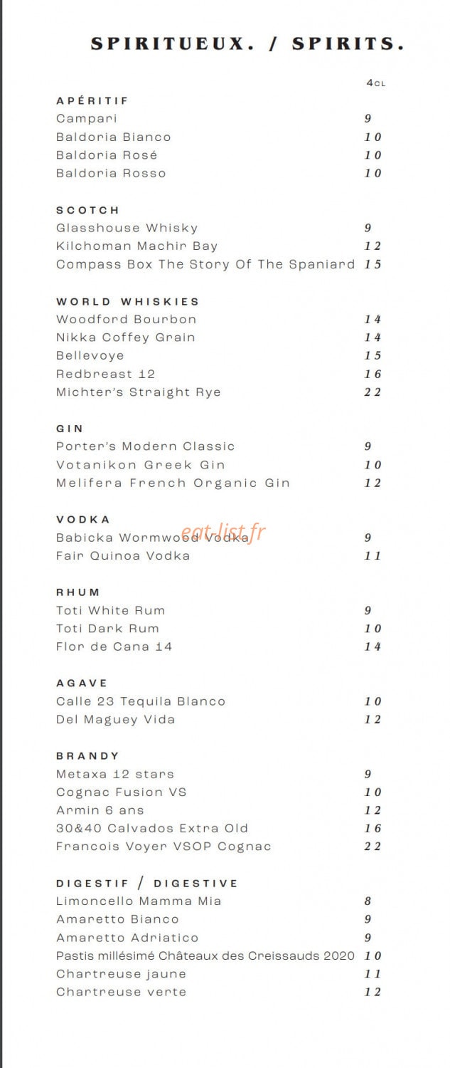 Le Café Aristide — carte page 5