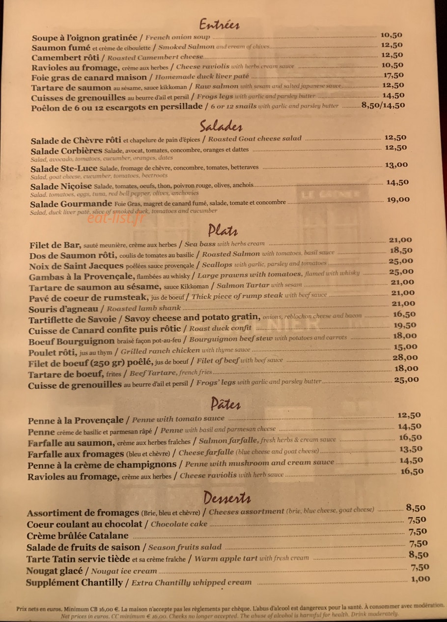 Le Grenier — carte page 1