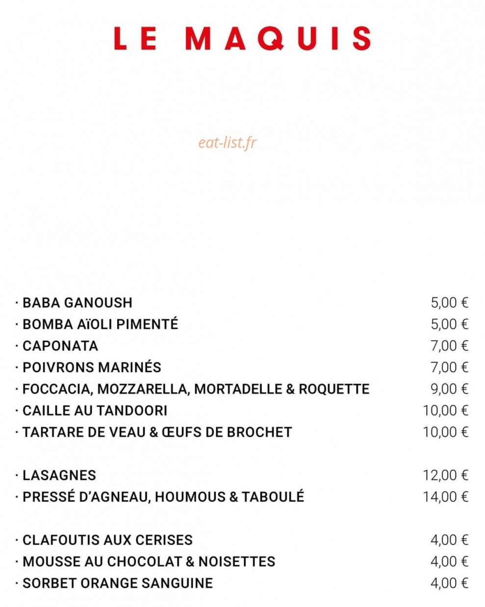 Le Maquis — carte page 1